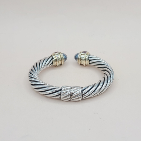 David Yurman 10mm Renaissance Hematite Rhodolite Garnet with Gold - Picture 4 of 9